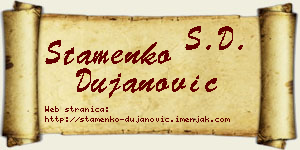 Stamenko Dujanović vizit kartica
